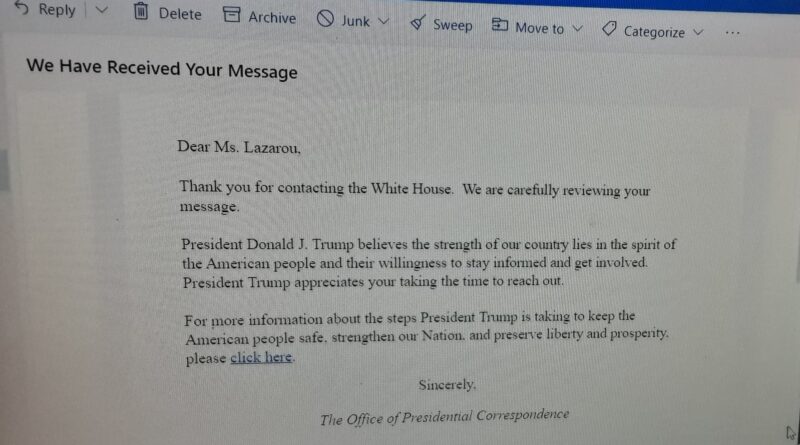 Επιστολή  απο το Hellenic Diaspora Group στον Πρόεδρο Ντ. Τράμπ
